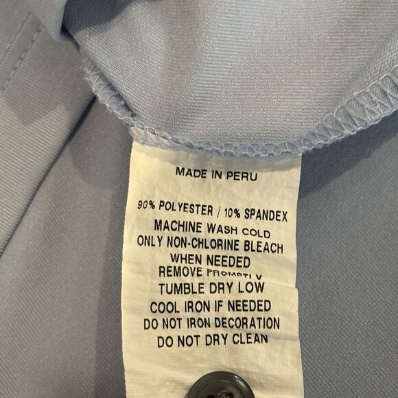 Greyson Golf Polo Shirt Mens XXL Blue Performance Stretch Wolf Logo Preppy - Picture 8 of 10